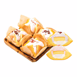 T&T Bakery Snow Volcano Cake Strawberry & Taro Mochi (100gx4)