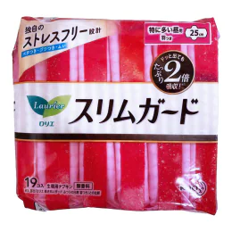 Kao Laurier Slimguard Sanitary Napkin For Day 25cm (19pcs)