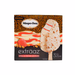 Haagen-Dazs Extraz Strawberry Cheesecake Ice Cream Bars (3x72mL)