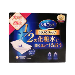 Unicharm Sponge Facial Cotton Pad 80pcs