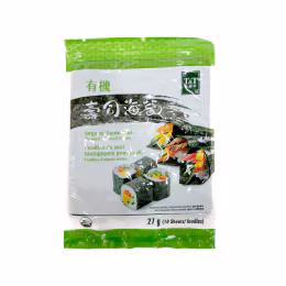 T&T Organic Roasted Seaweed Sheets / Sushi Nori (10pcs / 27g)