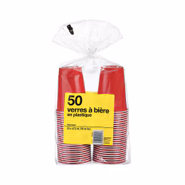 NO NAME RED PARTY CUPS 18.5OZ