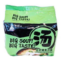 Jin Mai Lang Japanese Style Pork Bone flavour Noodles (124gx5)