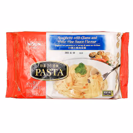 Nissin Clams and White Wine Sauce Flavoured Spaghetti (280g)