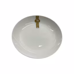 White Ceramic Deep Plate (10.5in)