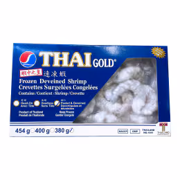 Thai Gold Raw White Shrimp Peeled & Deveined 21/25 (~380g)