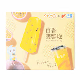 Shao Mei Frozen Dessert Bar - Konjac Pearl And Passion Fruit (75gx4)