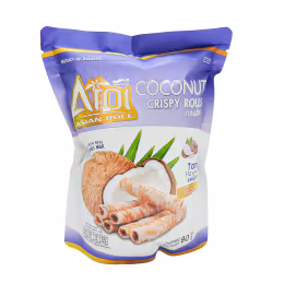 Aroi Coconut Crispy Rolls - Taro Flavour (80g)