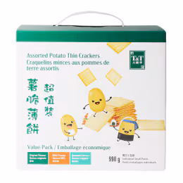 T&T Assorted Potato Thin Crackers Value Pack (990g)