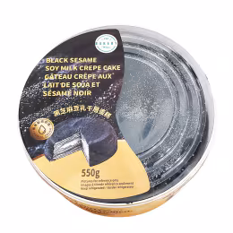 T&T Bakery Blk Sesame Soy Milk Crepe Cake (550g)
