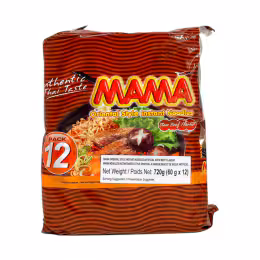 Mama Stew Beef Flavoured Oriental Style Instant Noodles (12x60g)