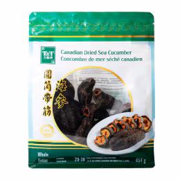 T&T Canadian Dried Wild Sea Cucumber - Whole (454g)