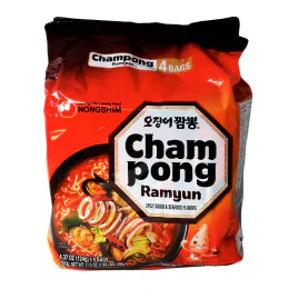 Nongshim Spicy Squid Champong Ramyun (4x124g)