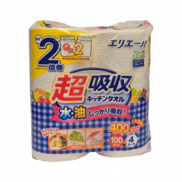Elleair Super Absorbent Kitchen Paper (4 rolls)