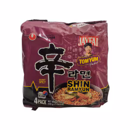 Nongshim Tom Yum Flavoured Shin Ramyun (4x123g)