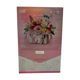 Loz Rose Pink Butterfly Gift Box Blocks (each)