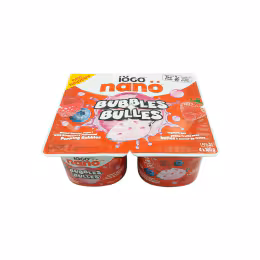 IOGO Nano Mixed Berry Strawberry Bubble Yogurt (4x100g)