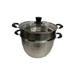 One Cook Stainless Steel Double Tier Steamer Pot (32cm)