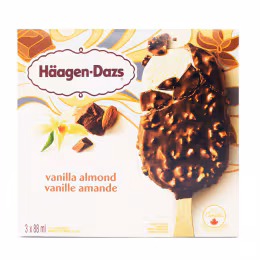 Haagen-Dazs Vanilla Almond Ice Cream Bars (3x88mL)