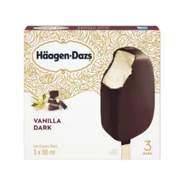 Haagen-Dazs Vanilla & Dark Chocolate Ice Cream Bars (3x88mL)