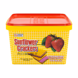SUNFLOWER STRAWBERRY CREAM SANDWICH TIN