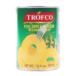 Trofco Canned Pineapple Sliced In Light Syrup 540ml