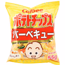 Calbee Bbq Potato Chips (55g)