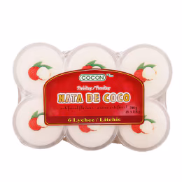 Cocon Lychee Pudding W/Nata Decoco 118gX6