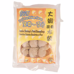 100% Deluxe Dim Sum Jumbo Shrimp & Pork Dumplings (250g)