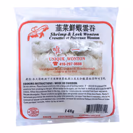Unique Wonton Leek & Shrimp Wonton (148g)