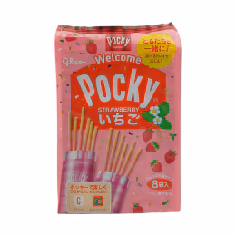 Glico Strawberry Pocky Bag (12gx8)