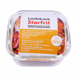 Lock&Lock Glass Containers Square (450ml)