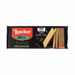 LOACKER THINS DARK CHOC CRISPY WAFERS