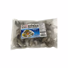 Hua Yang Frozen Black Tiger Shrimp 26/30 (~400g)