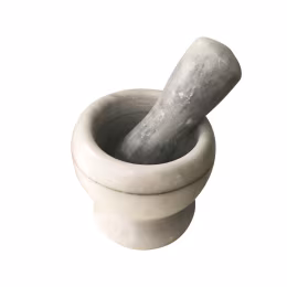 Emf Marble Mortar Pestle Grey