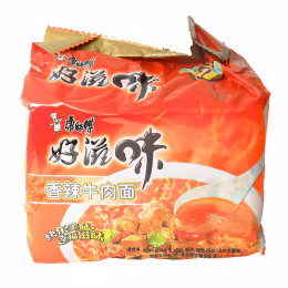 Master Kong Haoziwei Spicy Beef Instant Noodles (91gx5)
