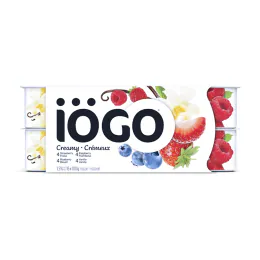 Iogo Creamy Strawberry, Raspberry, Blueberry, Vanilla Yogurt (100gx16)