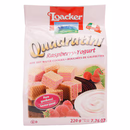 Loacker Raspberry-Yogurt Quadratini (220g)