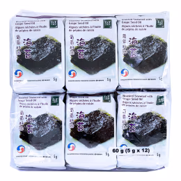 T&T Roasted Seaweed With Grape Seed Oil (5gx12)