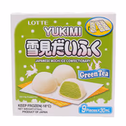 Lotte Green Tea Flavour Mini Yukimi Daifuku Mochi (9x30mL)