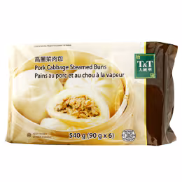 T&T Cabbage and Pork Steamed Bun (6x90g)