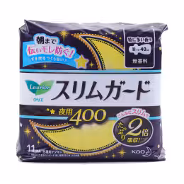 Kao Laurier Slimguard Sanitary Napkin For Night 40cm (11pcs)