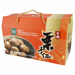 T&T Organic Roasted & Peeled Chestnut Gift Box (100gx8)