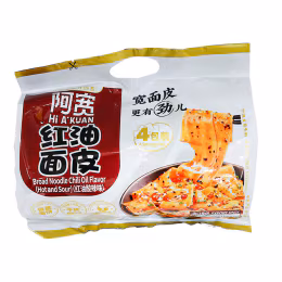 Hi A Kuan Hot & Sour Broad Noodles (115gx4)