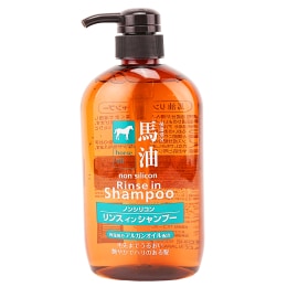 Kumano Horse Oil Non-Silicon Rinse In Shampoo (600ml)