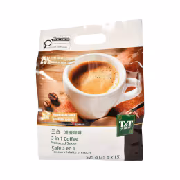 T&T 3-in-1 Coffee Reduced Sugar (35gx15)