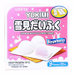 Lotte Strawberry Flavour Mini Yukimi Daifuku Mochi (9x30mL)